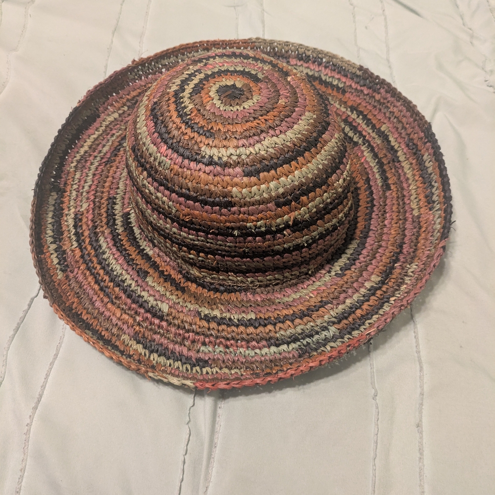 Multicolor Woven Straw Hat